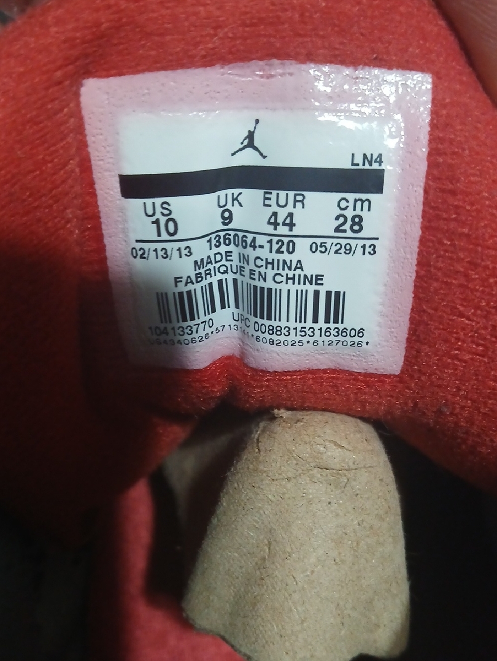 Air Jordan 3 Retro "FIRE RED" 2013 Mens Size-10 100%AUTHENTIC! - Picture 6 of 16